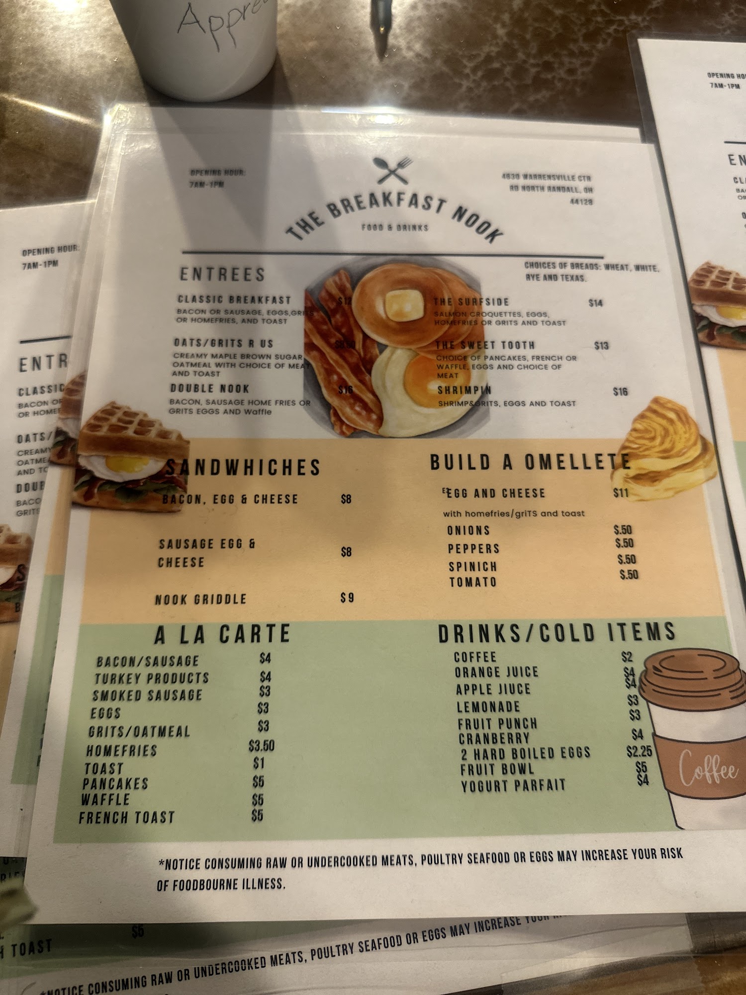The Breakfast Nook Menu