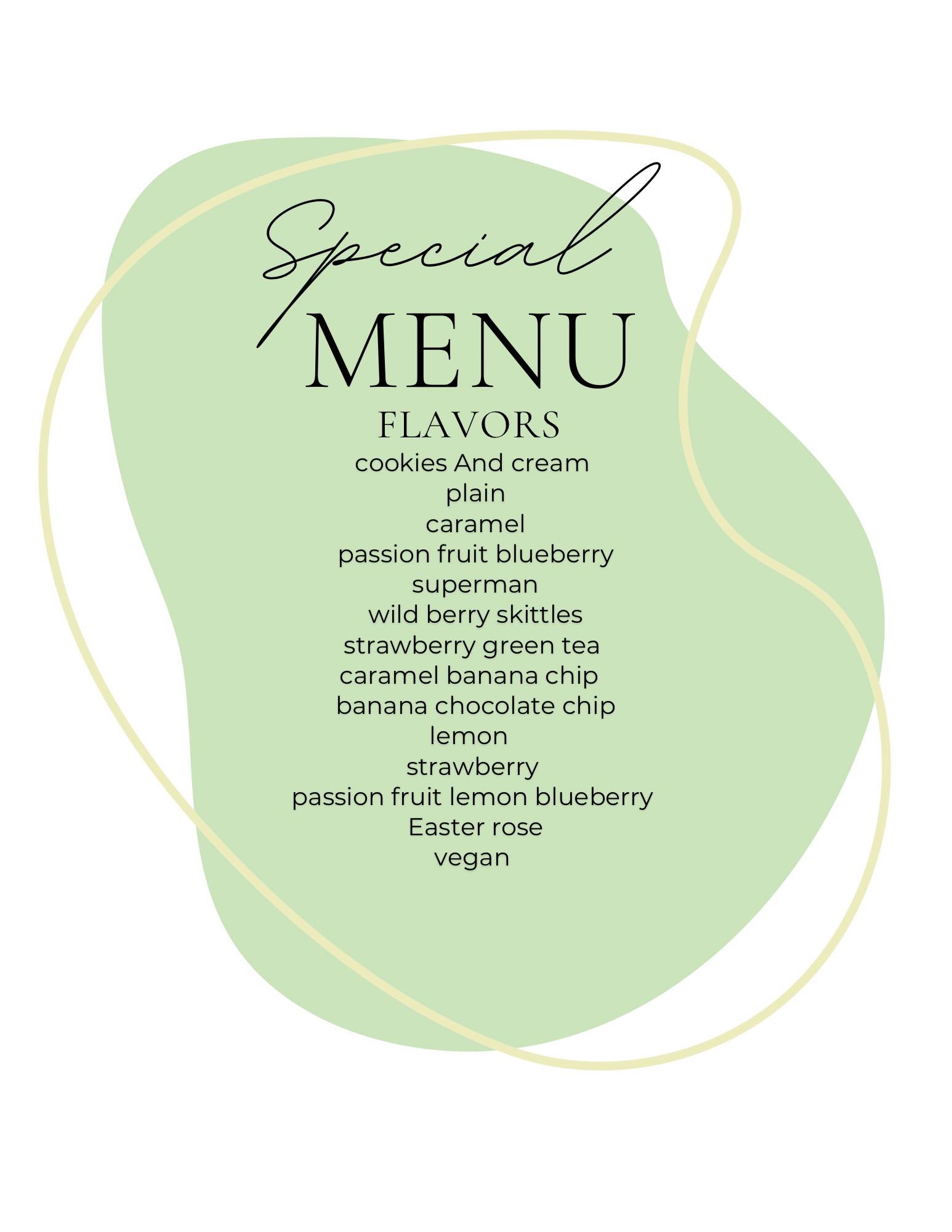 24th Cheesecakerie Menu