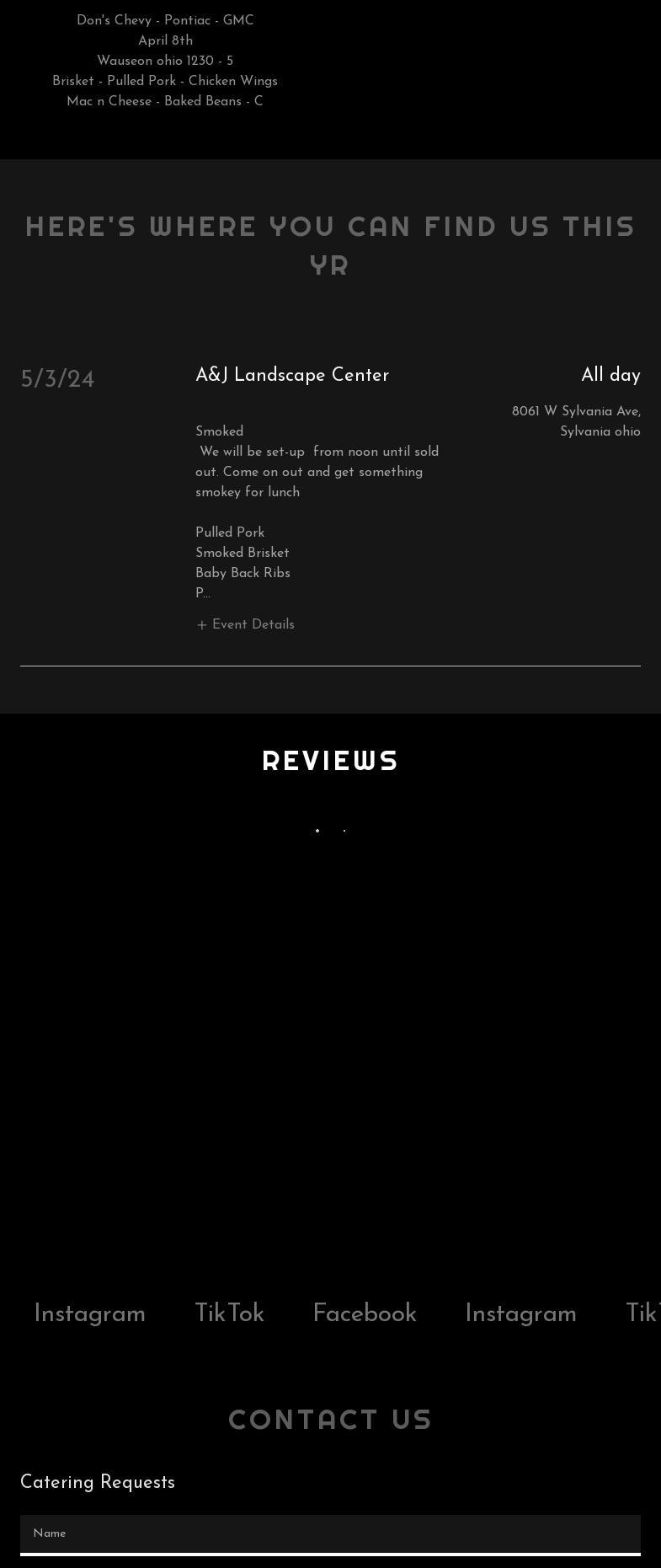 Madeline's Smokehouse Menu