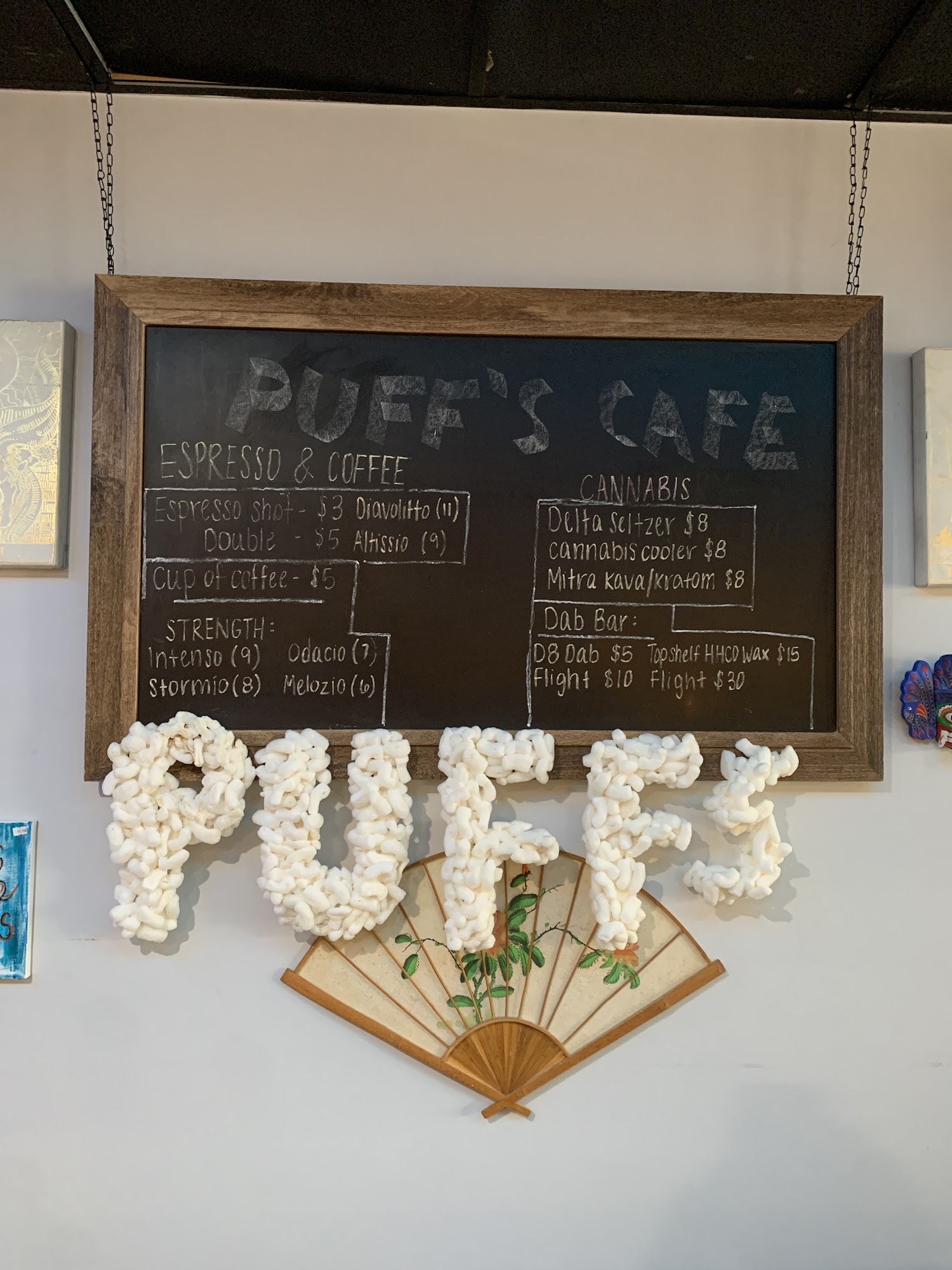 Puff's Kava and Roots Menu