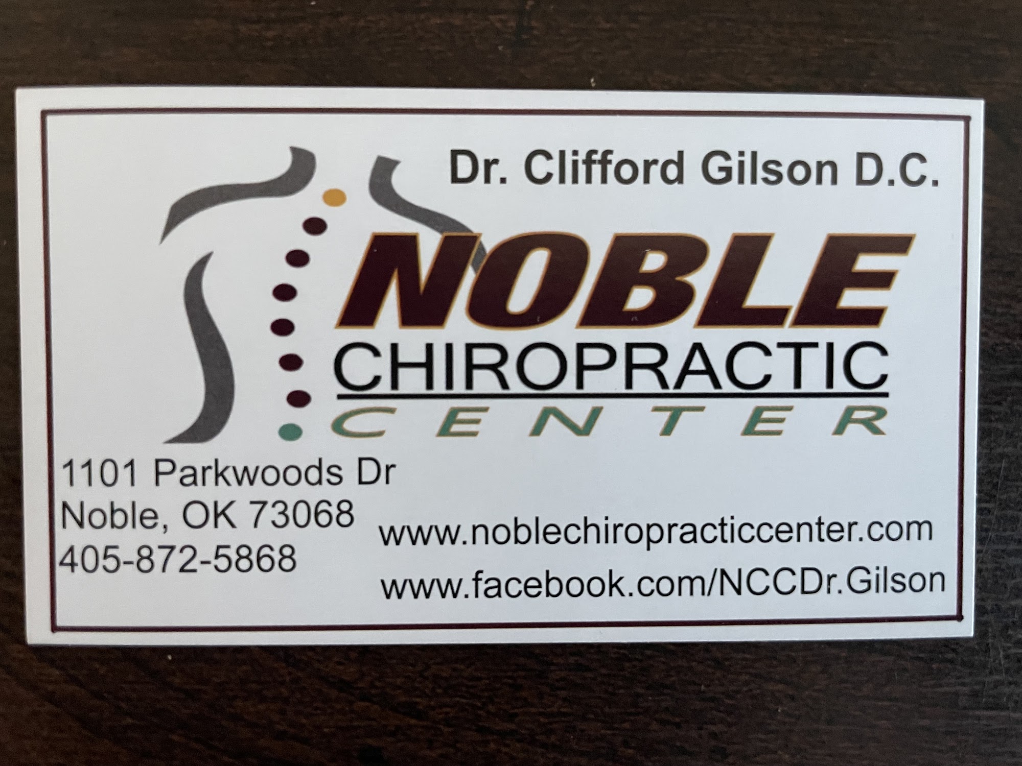 Noble Chiropractic Center 1101 Parkwoods Dr, Noble Oklahoma 73068