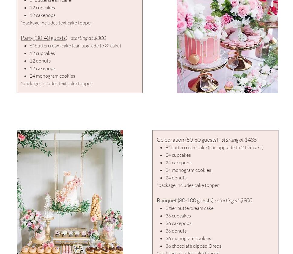 SK Confectionery Menu