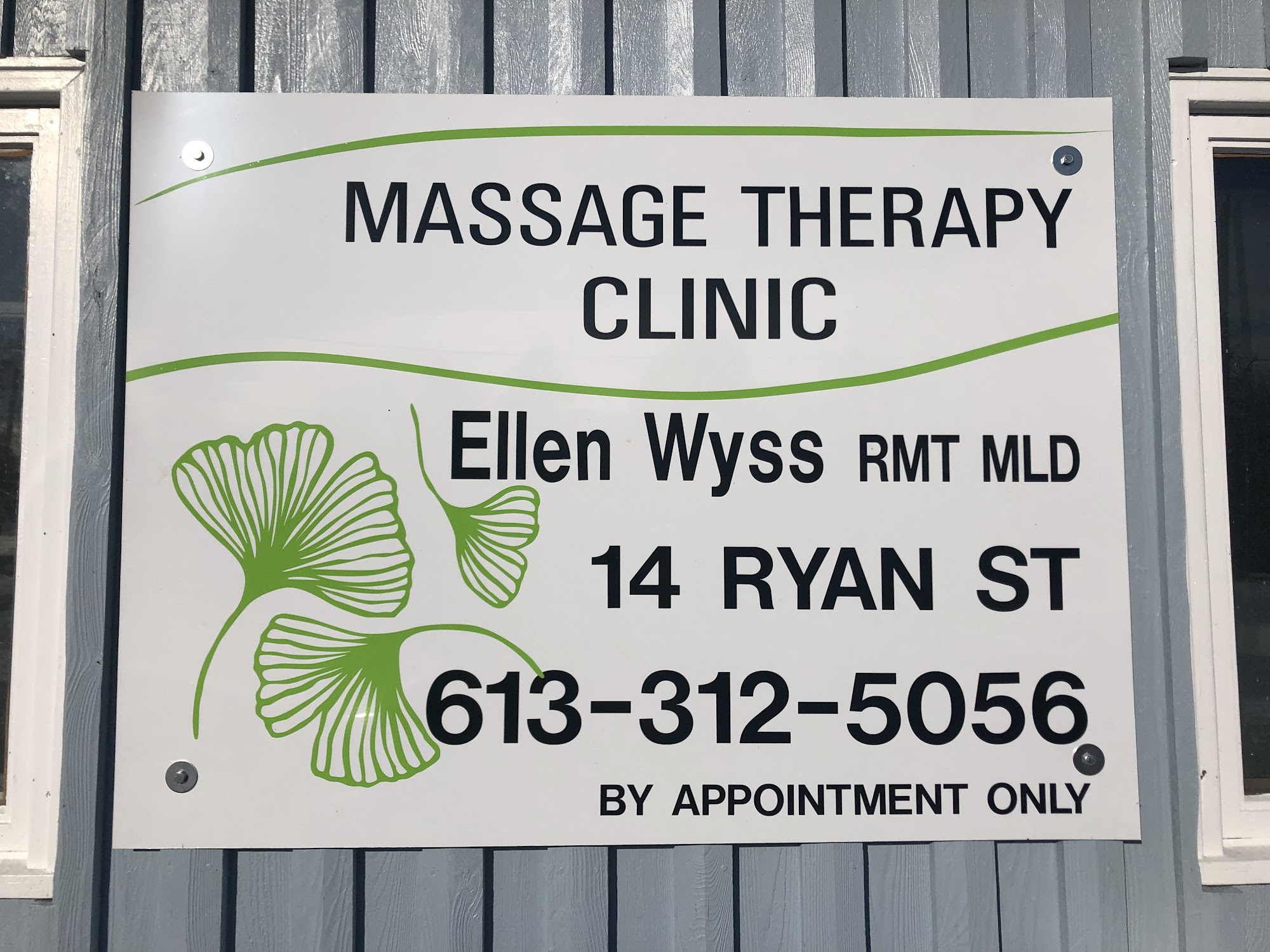 Ellen Wyss RMT 14 Ryan St, Killaloe Ontario K0J 2A0