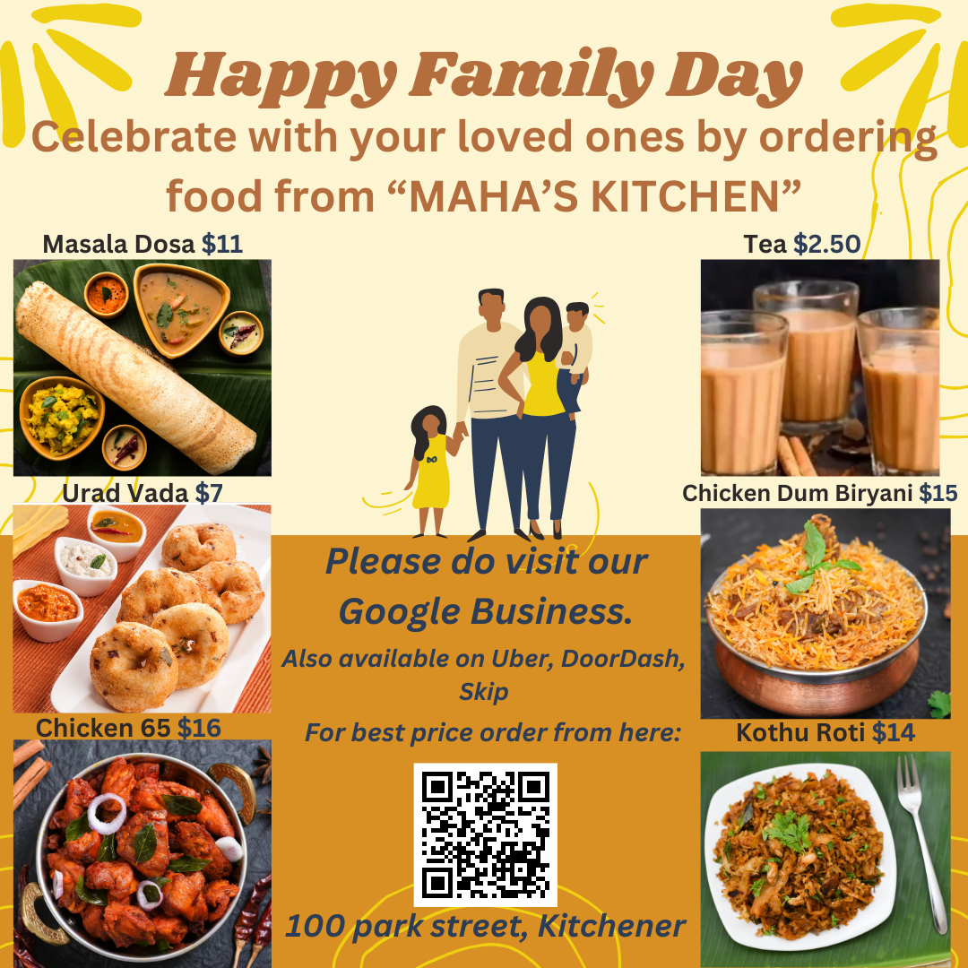 Maha's Kitchen 100 Park St UNIT-P11, Kitchener, ON N2G 1M6