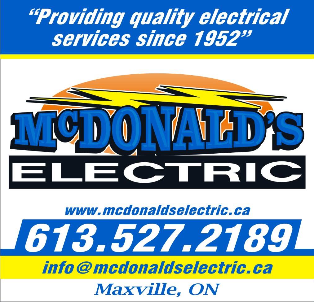 Mcdonald's Electric 27 Maxville Catherine St W, Maxville Ontario K0C 1T0