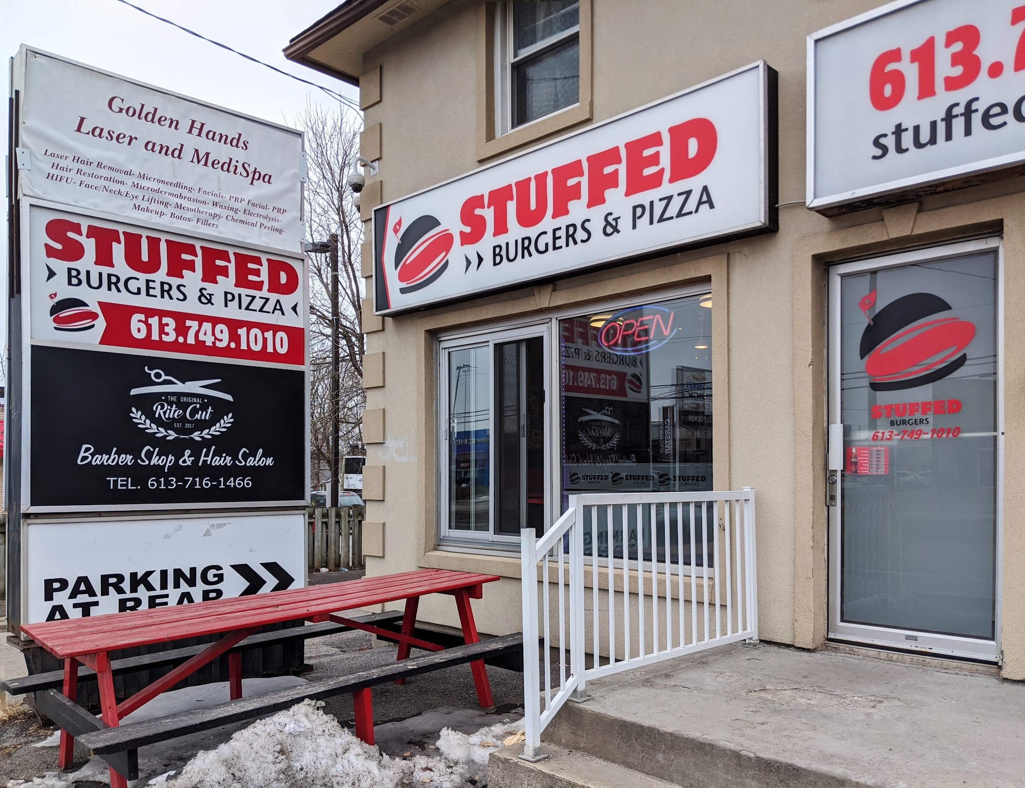 Stuffed Burgers and Pizza