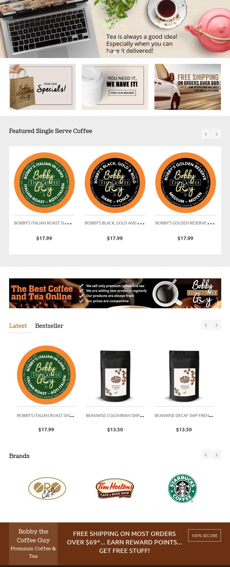 Bobby The Coffee Guy Menu