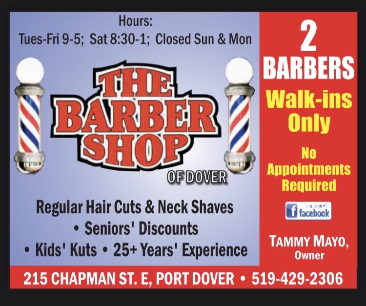 The Barber Shop of Dover 215 Chapman St E, Port Dover Ontario N0A 1N0