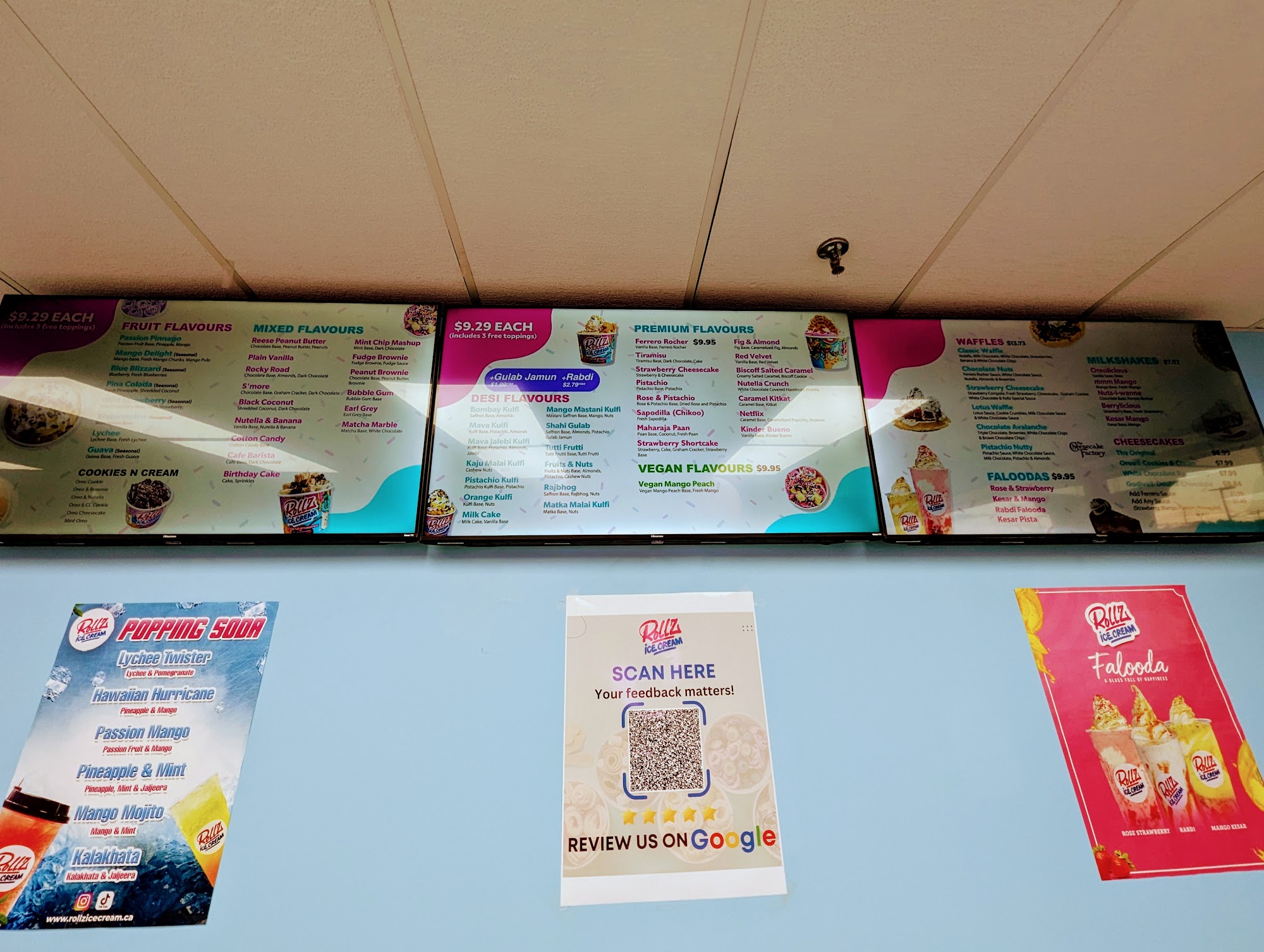 Rollz Ice Cream & Dessert (Peterborough) Menu