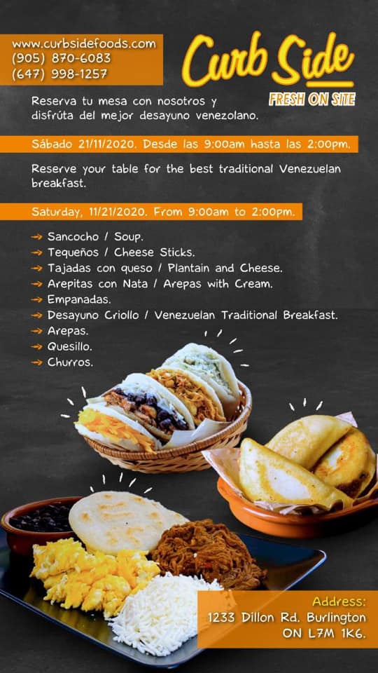 Curbside Foods Menu