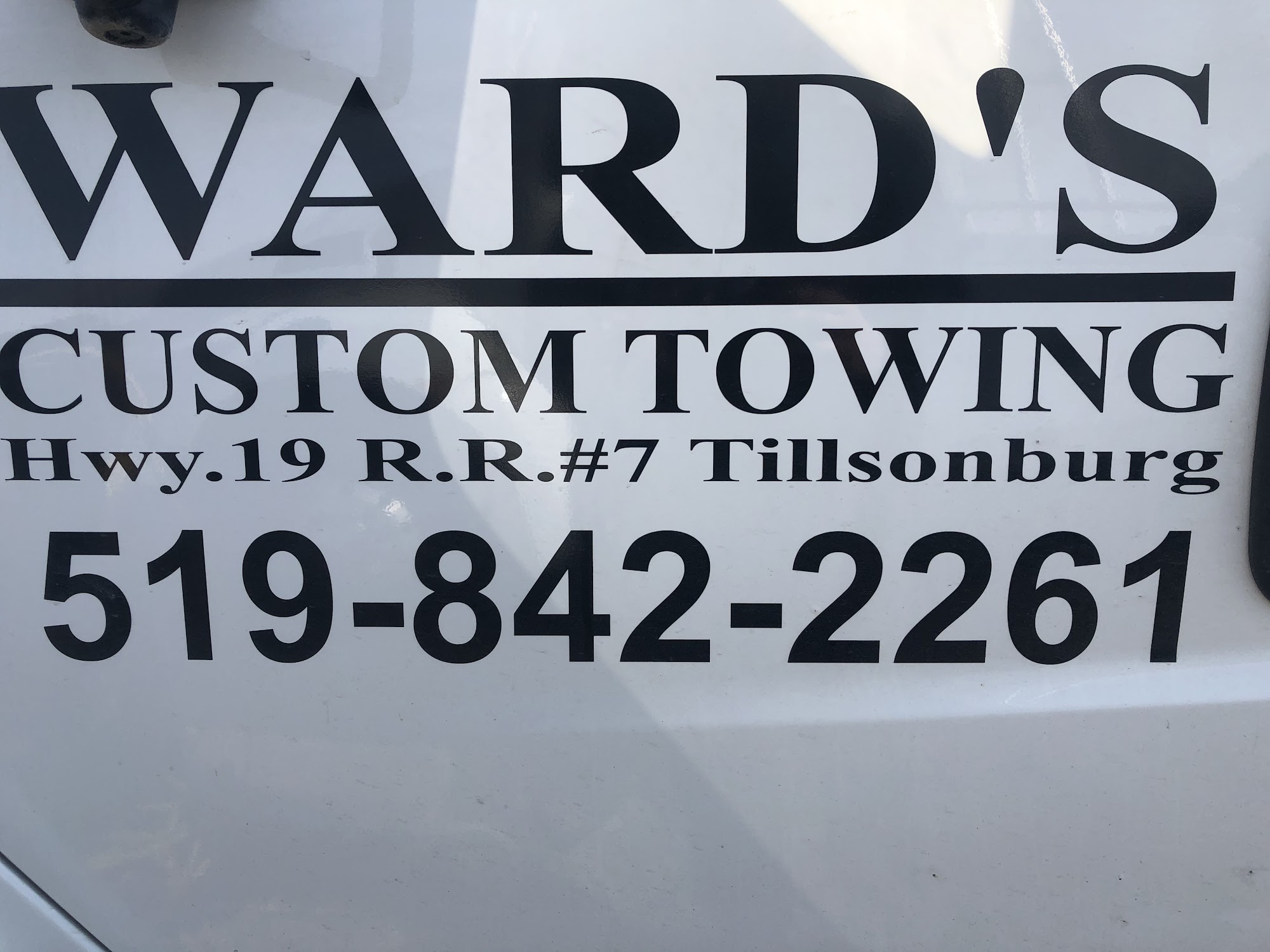 Ward's Automotive Centre and 24 hour Towing 332543 Plank Line RR#7, Tillsonburg Ontario N4G 4H1