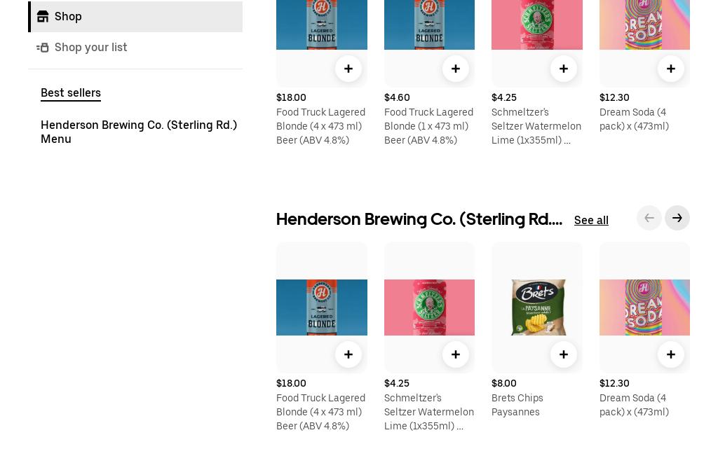 Henderson Brewing co Menu