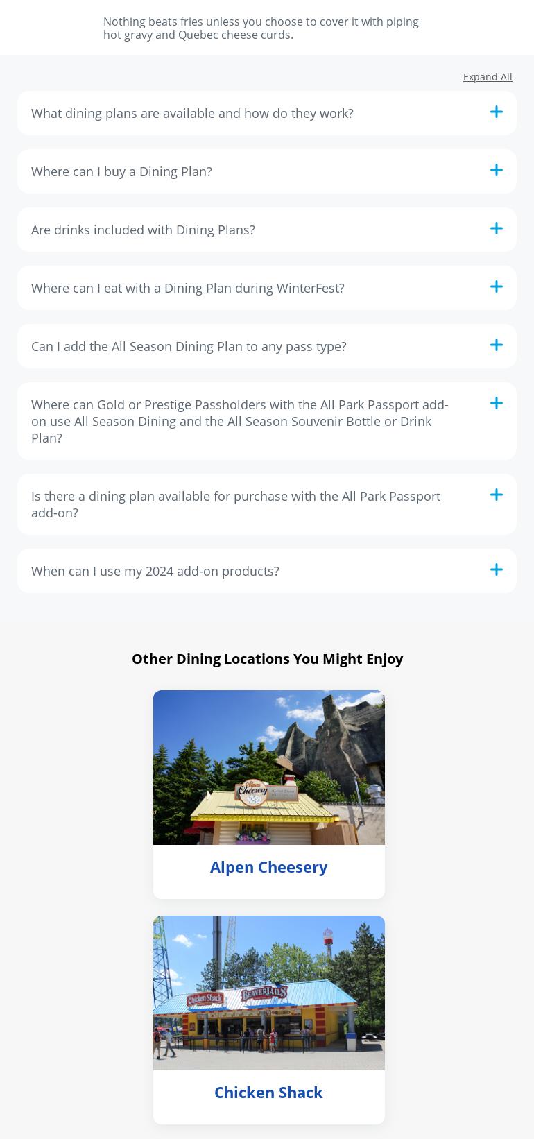 Apres & Expo Poutinerie Menu