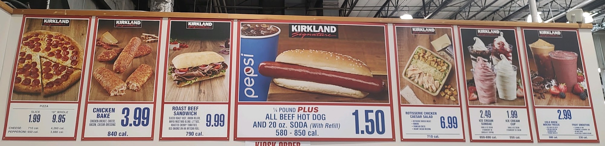 Costco Food Court Menu