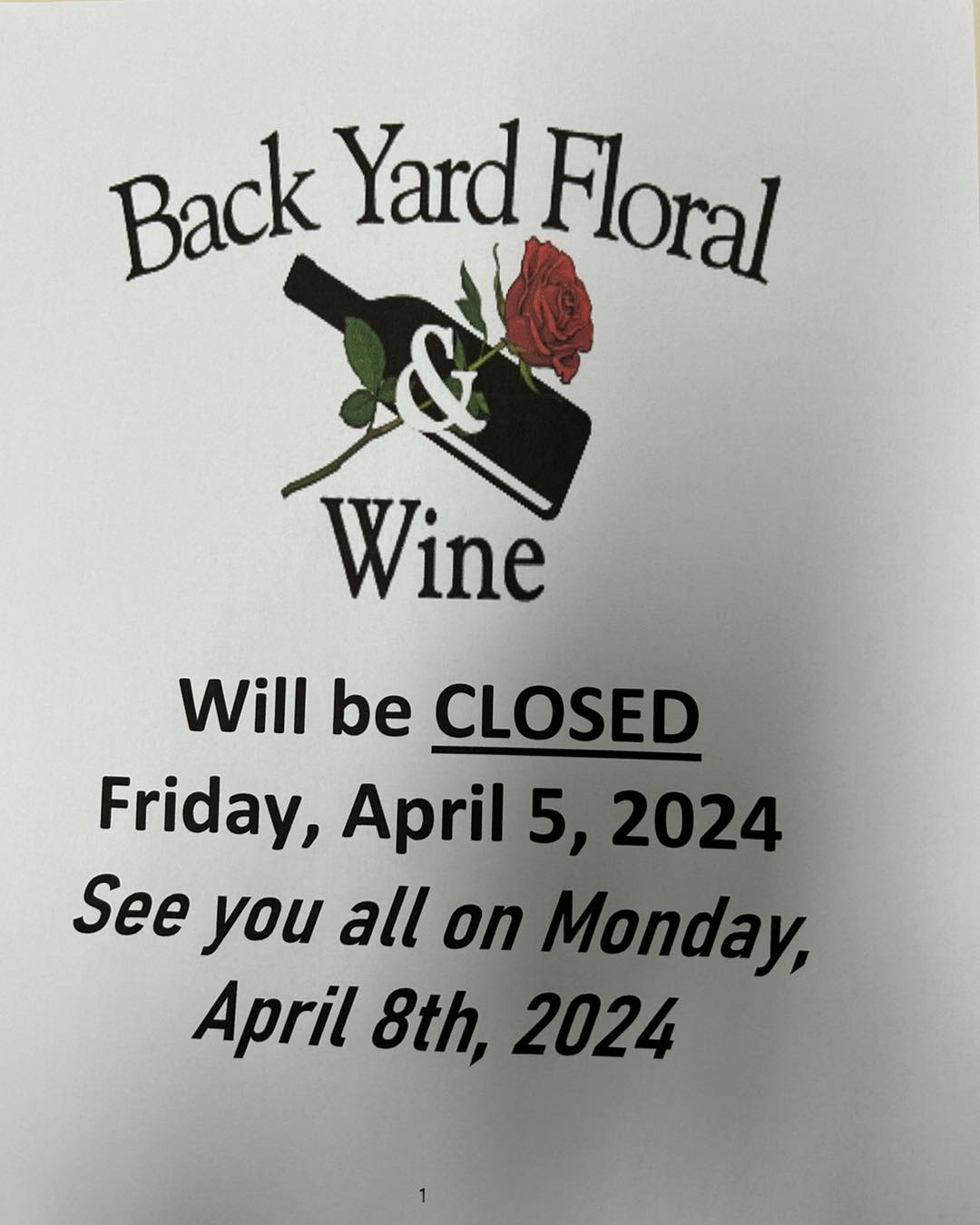 Back Yard Floral & Wine 11 N F St, Lakeview Oregon 97630