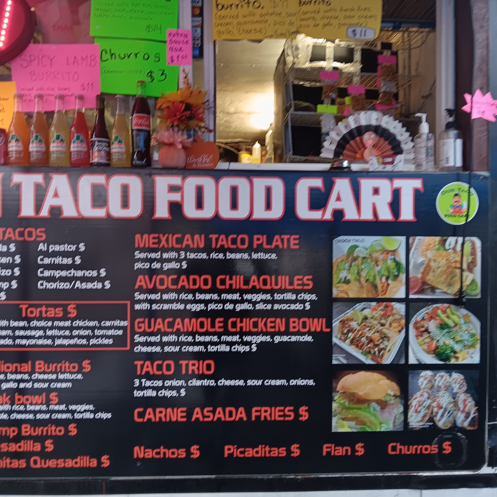 DON TACO Food Cart Menu