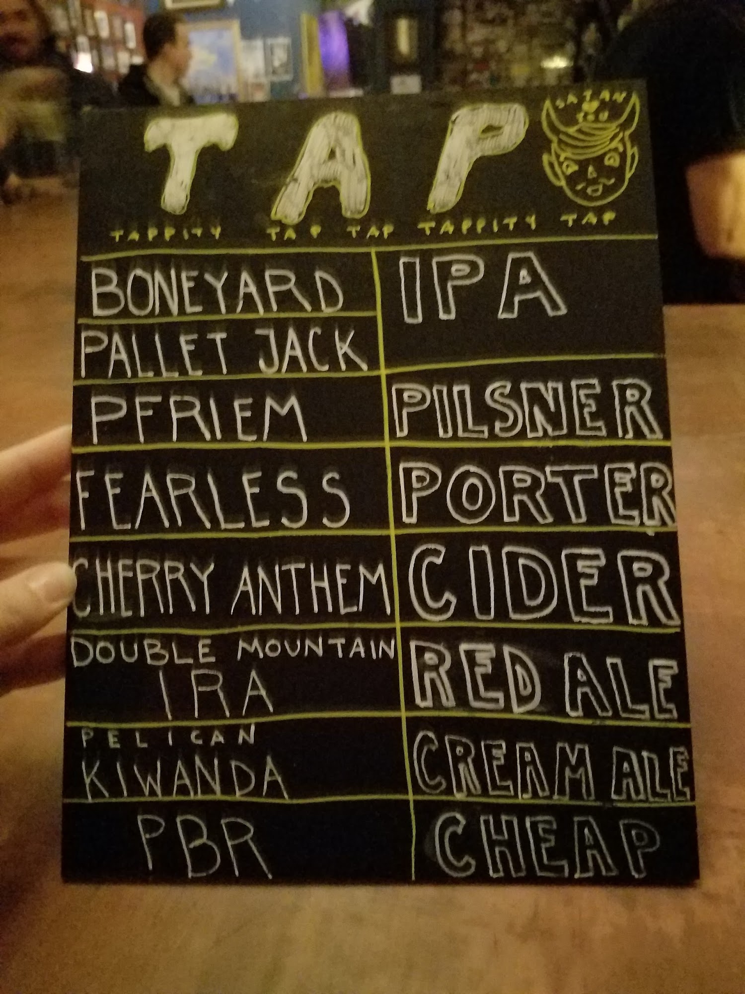 B Side Tavern Menu