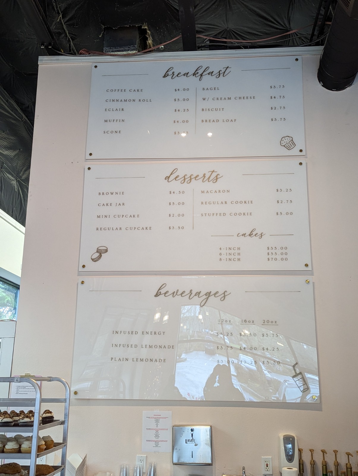 Nya's Cakes Bakery Menu