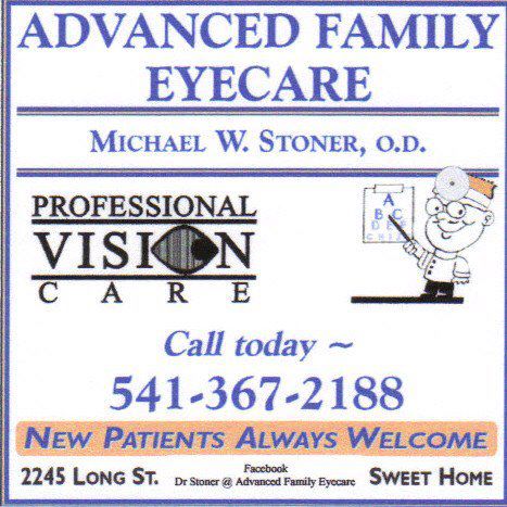Advanced Family Eyecare 2245 Long St, Sweet Home Oregon 97386