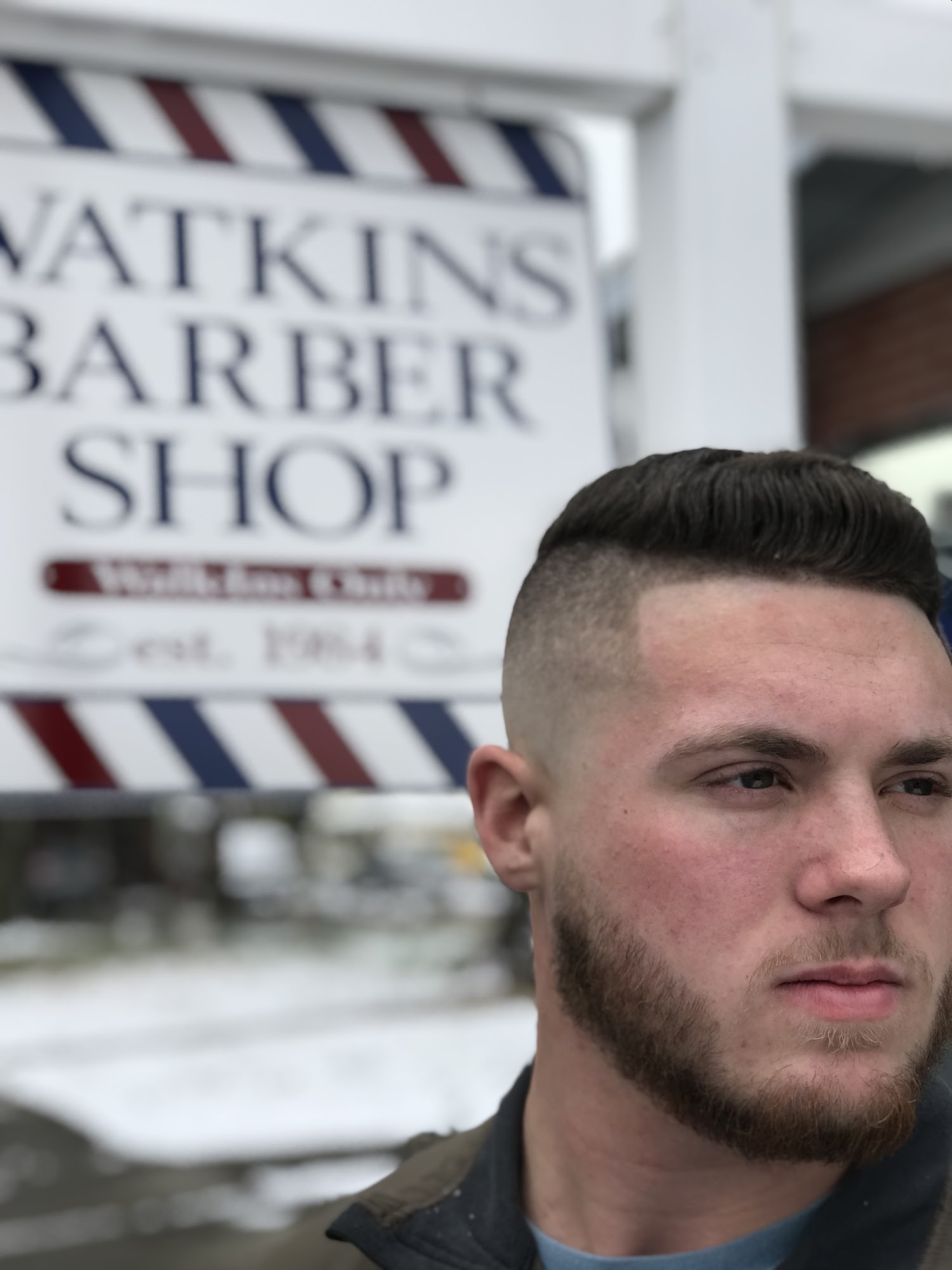 Watkins barber shop 203 E Pine St, Athens Pennsylvania 18810