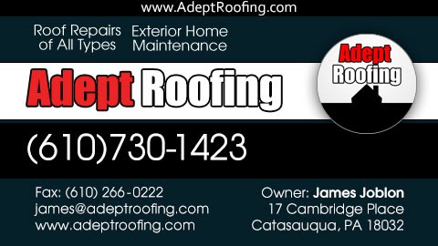 Adept Roofing Maintenance & Repair 17 Cambridge Pl, Catasauqua Pennsylvania 18032