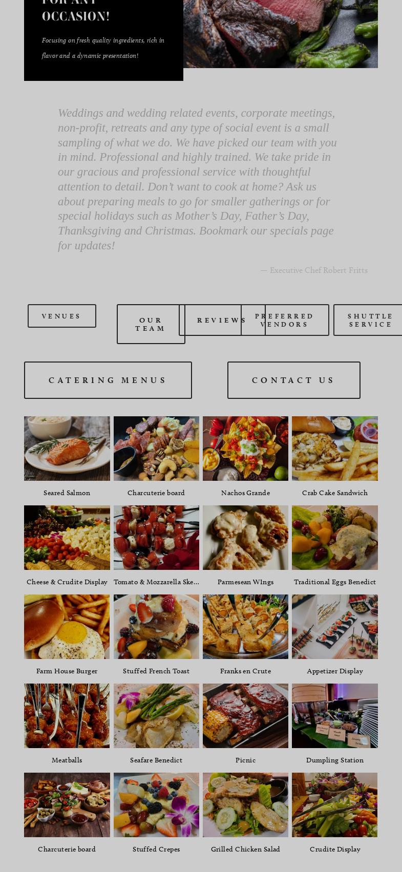 Great American Caterers Menu
