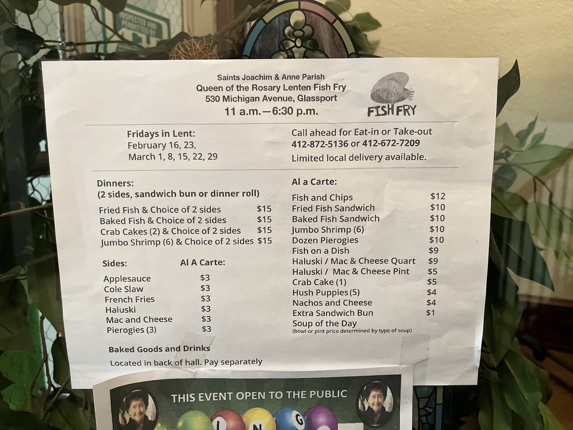 Queen of the Rosary Church - Saints Joachim and Anne Parish Menu