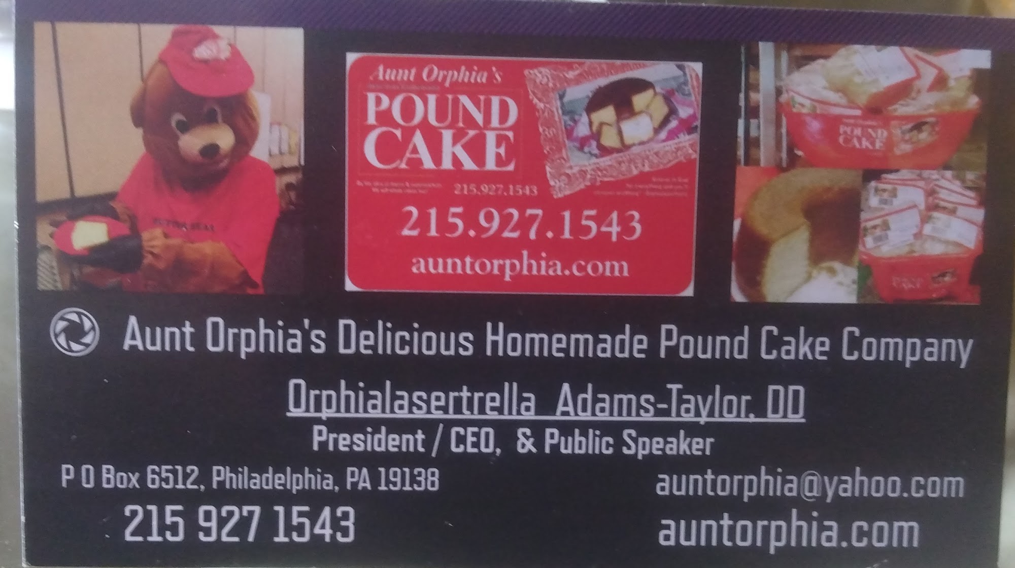 Aunt Orphia's Delicious Homemade Pound Cake