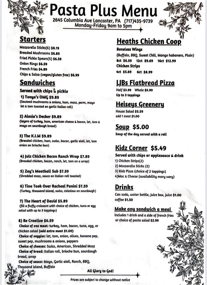 Pasta Plus, Lancaster Menu, Reviews (13), Photos (20) Restaurantji