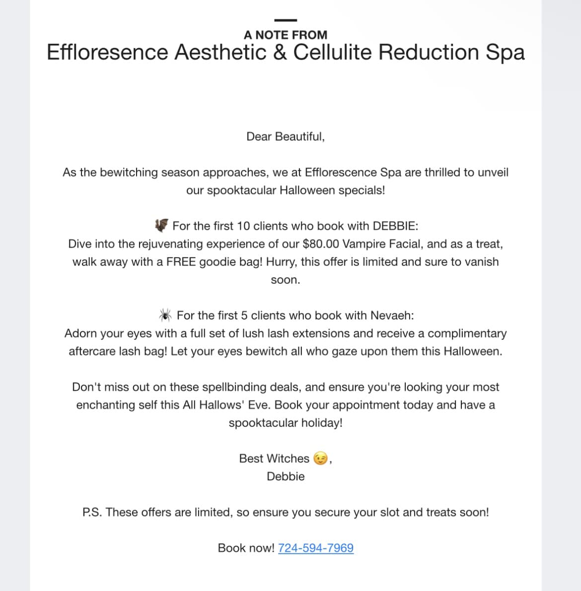 Efflorescence Aesthetic and Cellulite Reduction Spa 333 Allegheny Ave # 200, Oakmont Pennsylvania 15139