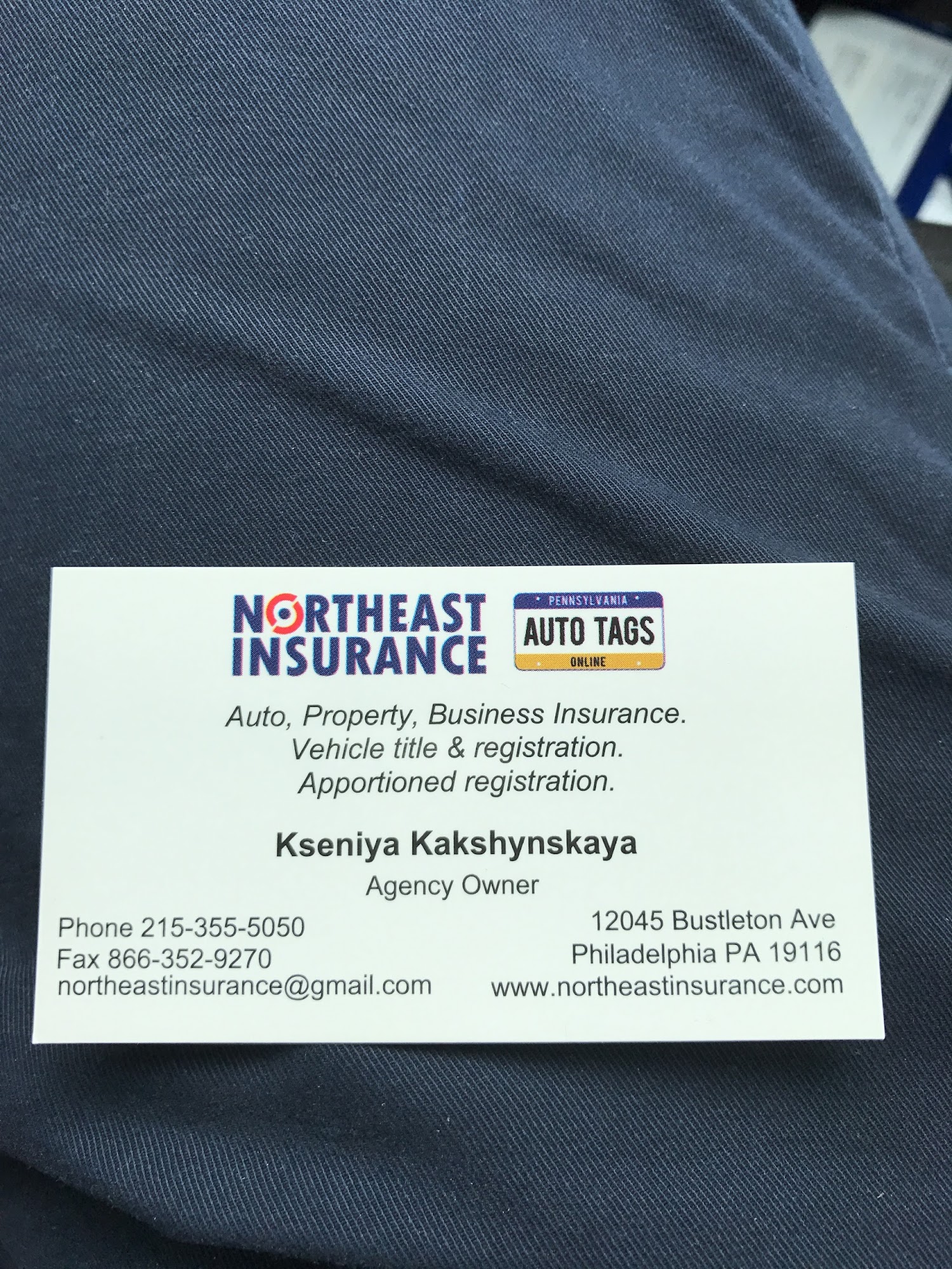 Northeast Insurance and Auto Tags
