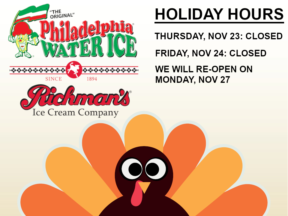 PHILLY WATER ICE Menu