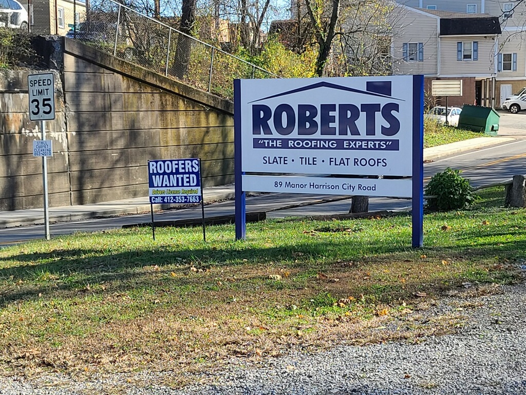 Roberts Roofing Co. 89 Manor Harrison City Rd, Westmoreland City Pennsylvania 15692