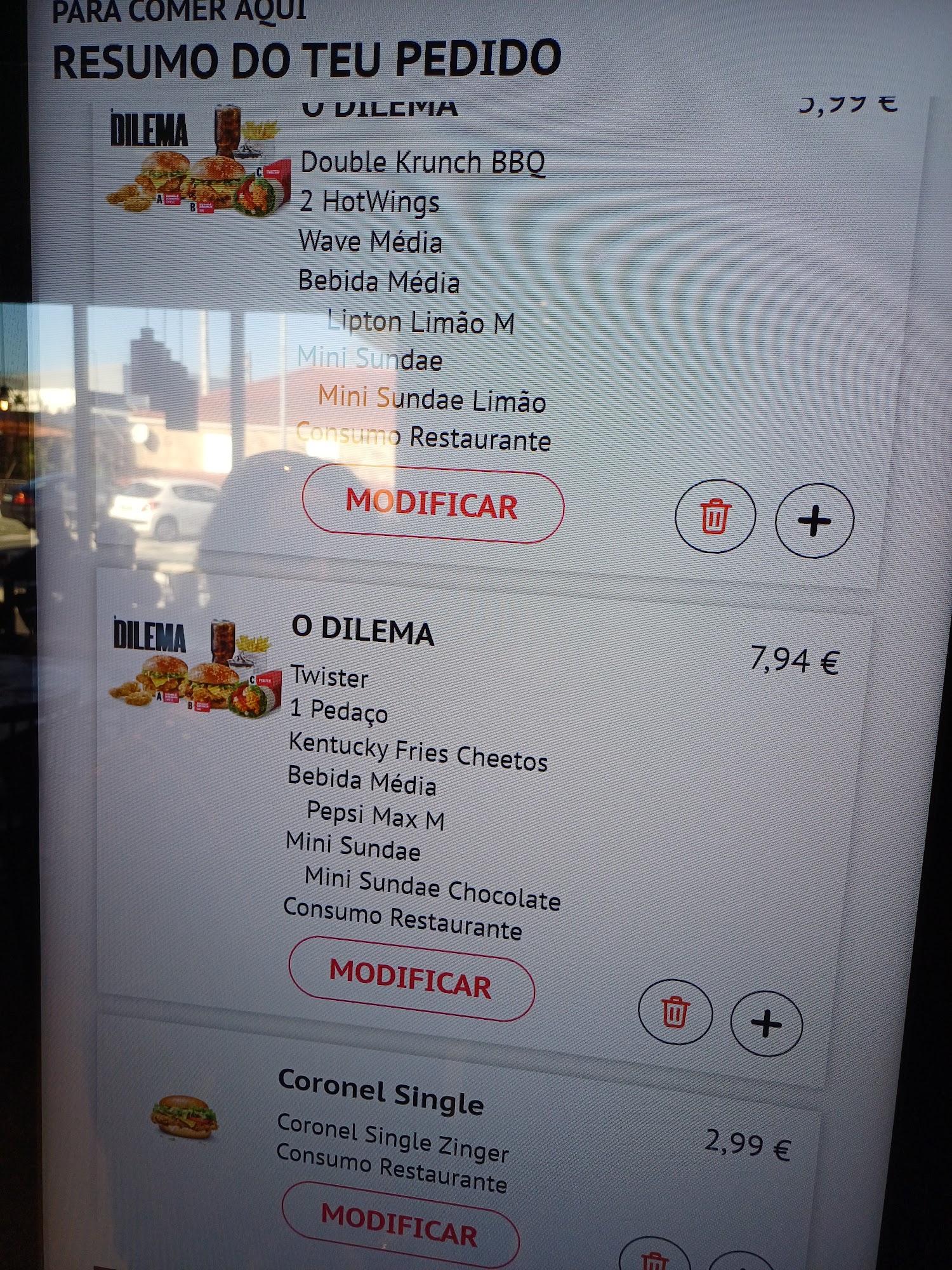 Restaurante KFC (KFC Vila Real) Menu