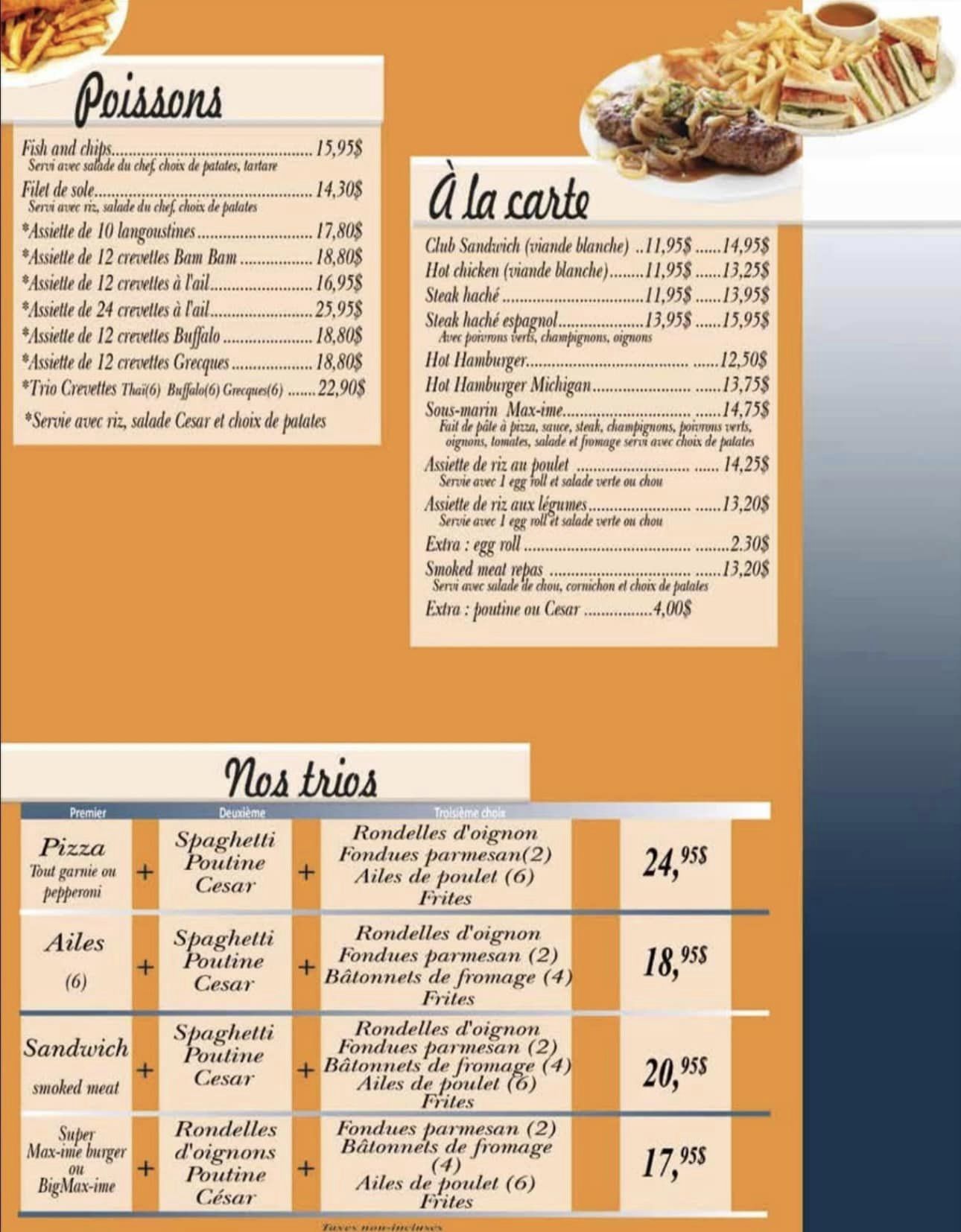 Casse-Croute O Koin Menu