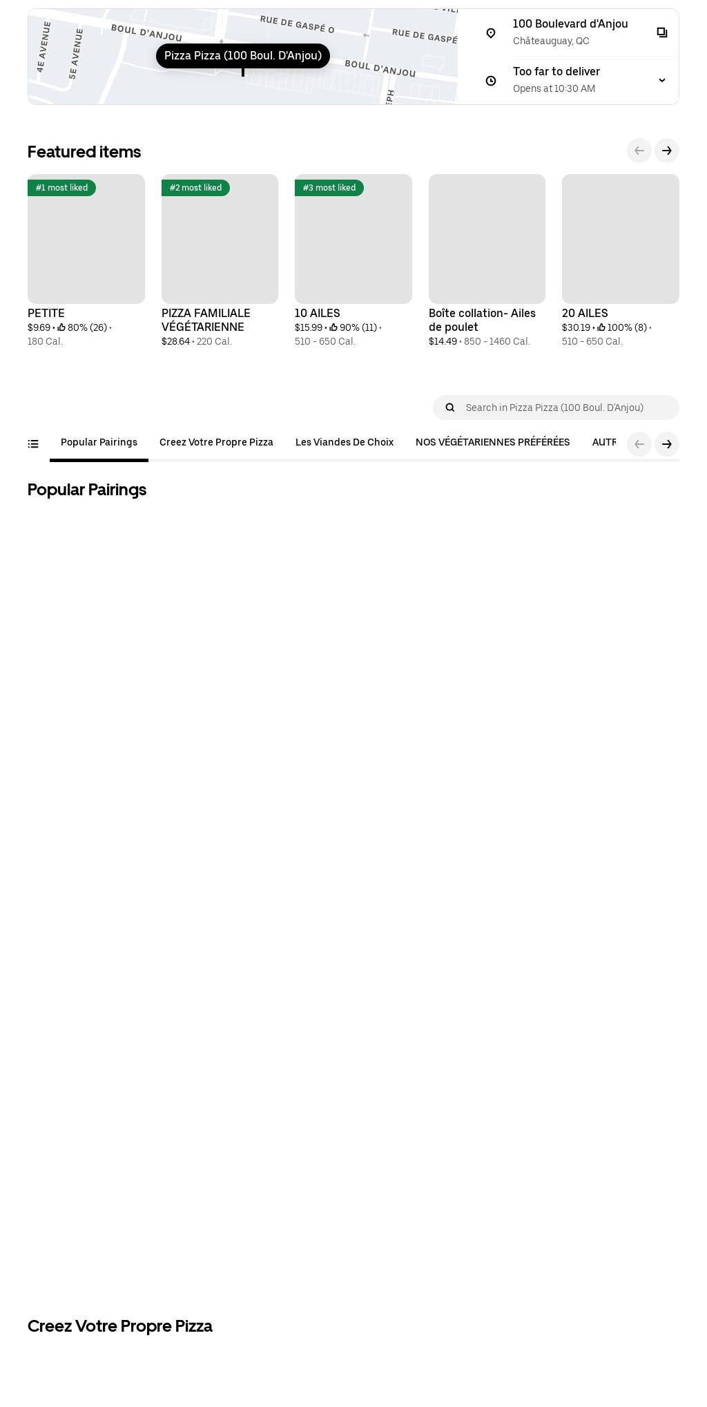 Chicken Chicken Menu