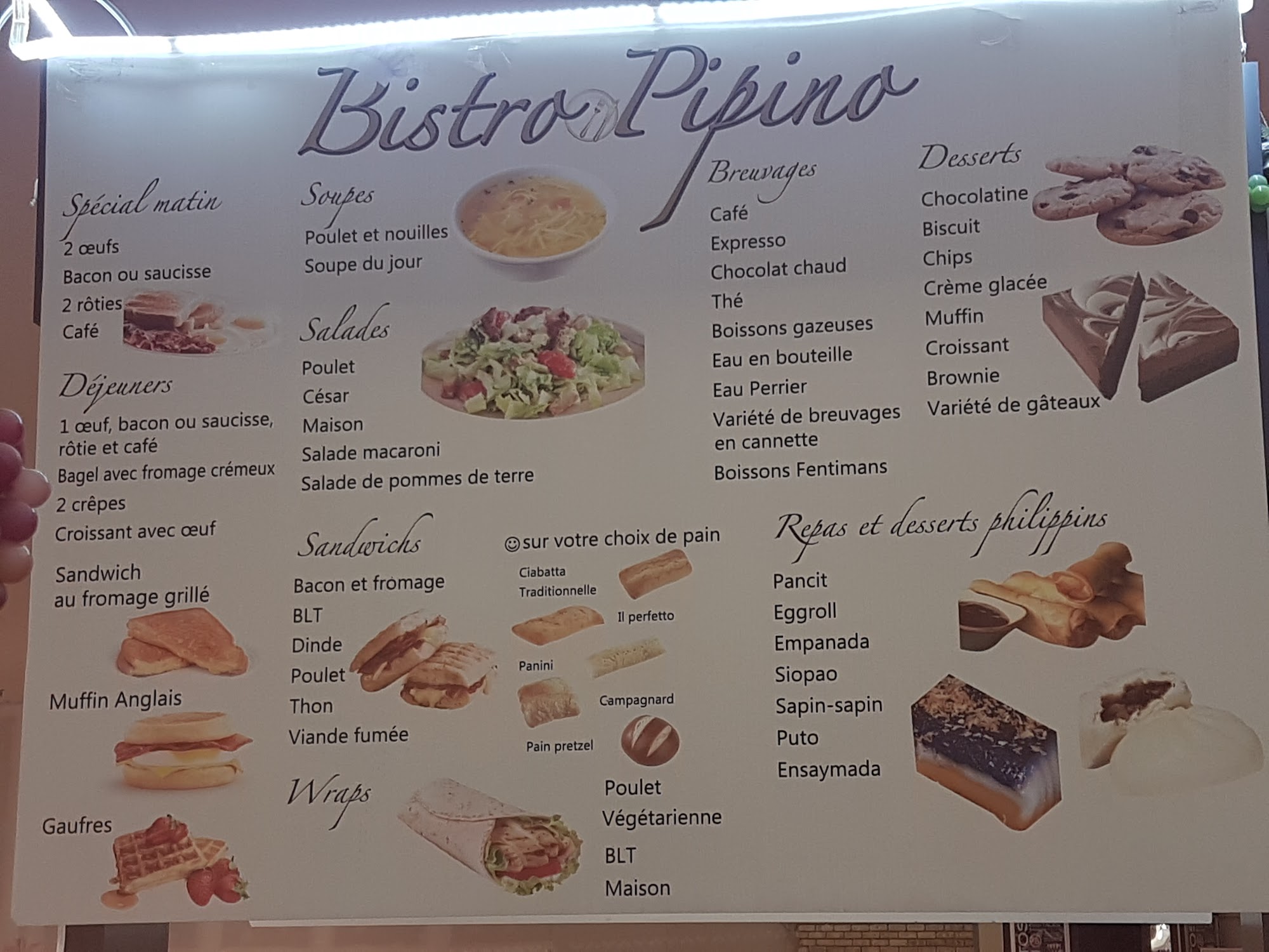 Bistro Pipino Menu
