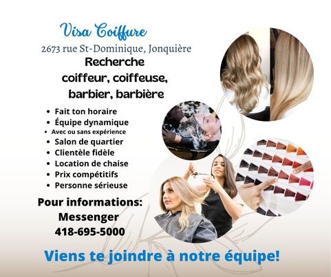 Salon Visa Coiffure Enr 2673 Rue Saint-Dominique, Jonquière Quebec G7X 6P1