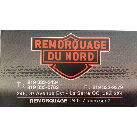 Remorquage Du Nord 189 QC-393, La Sarre Quebec J9Z 2X2