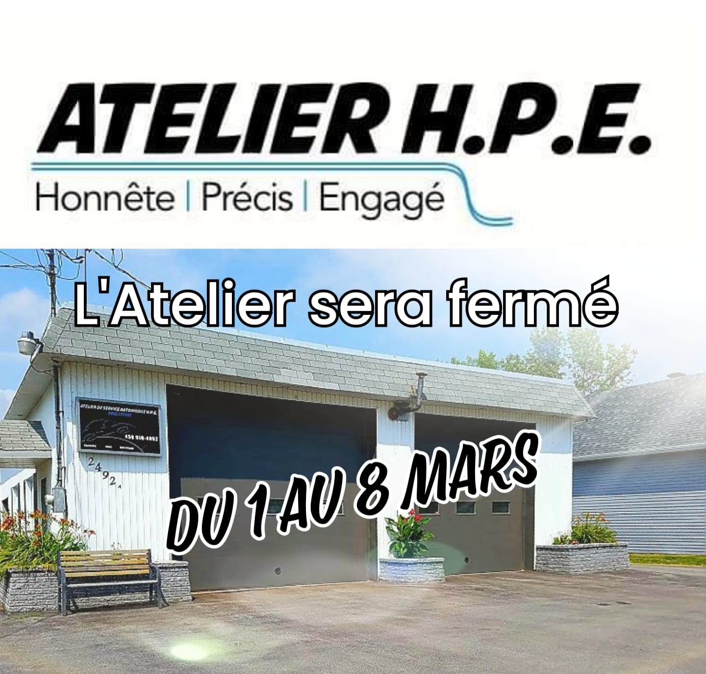 Atelier de service automobile H.P.E. 2492 Chem. Saint-Henri, Mascouche Quebec J7K 3C3