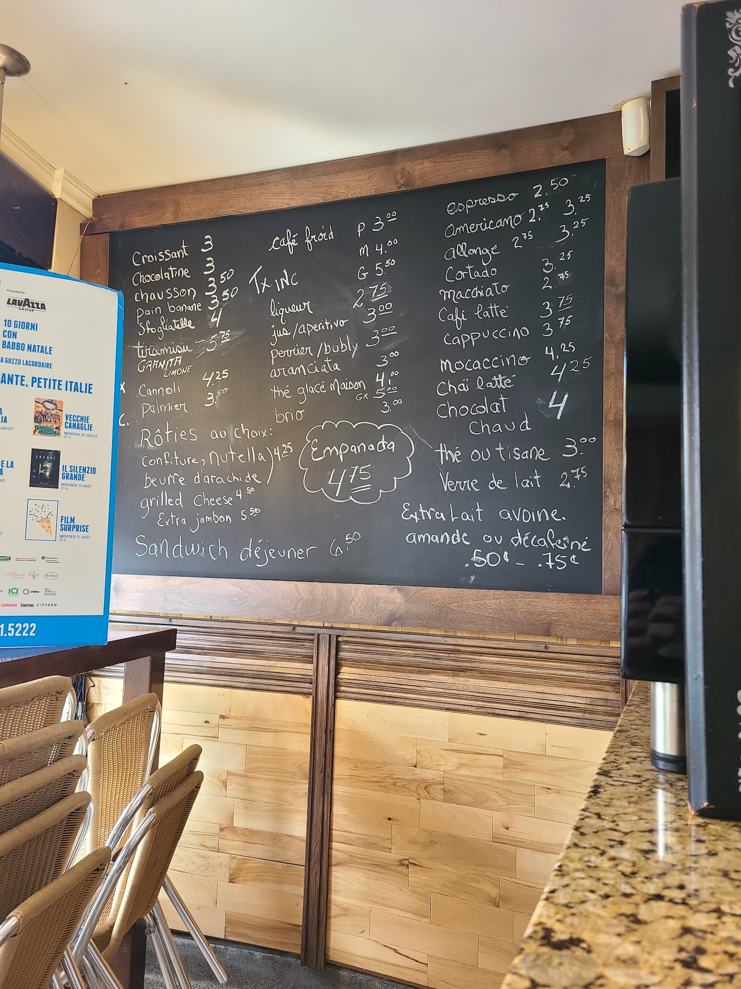 Café Conca d'Oro Menu