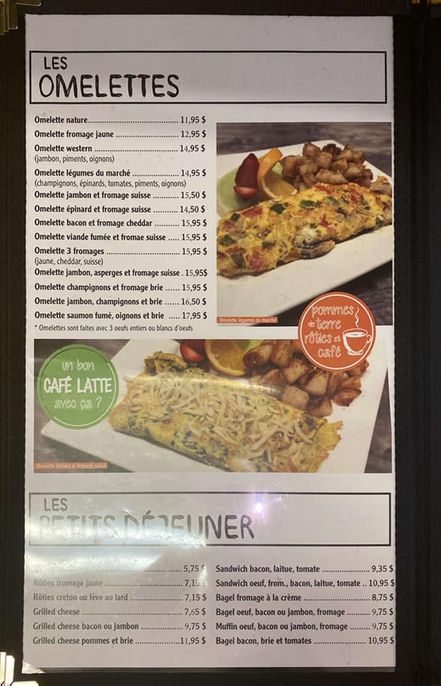 Restaurant La Saporita Menu