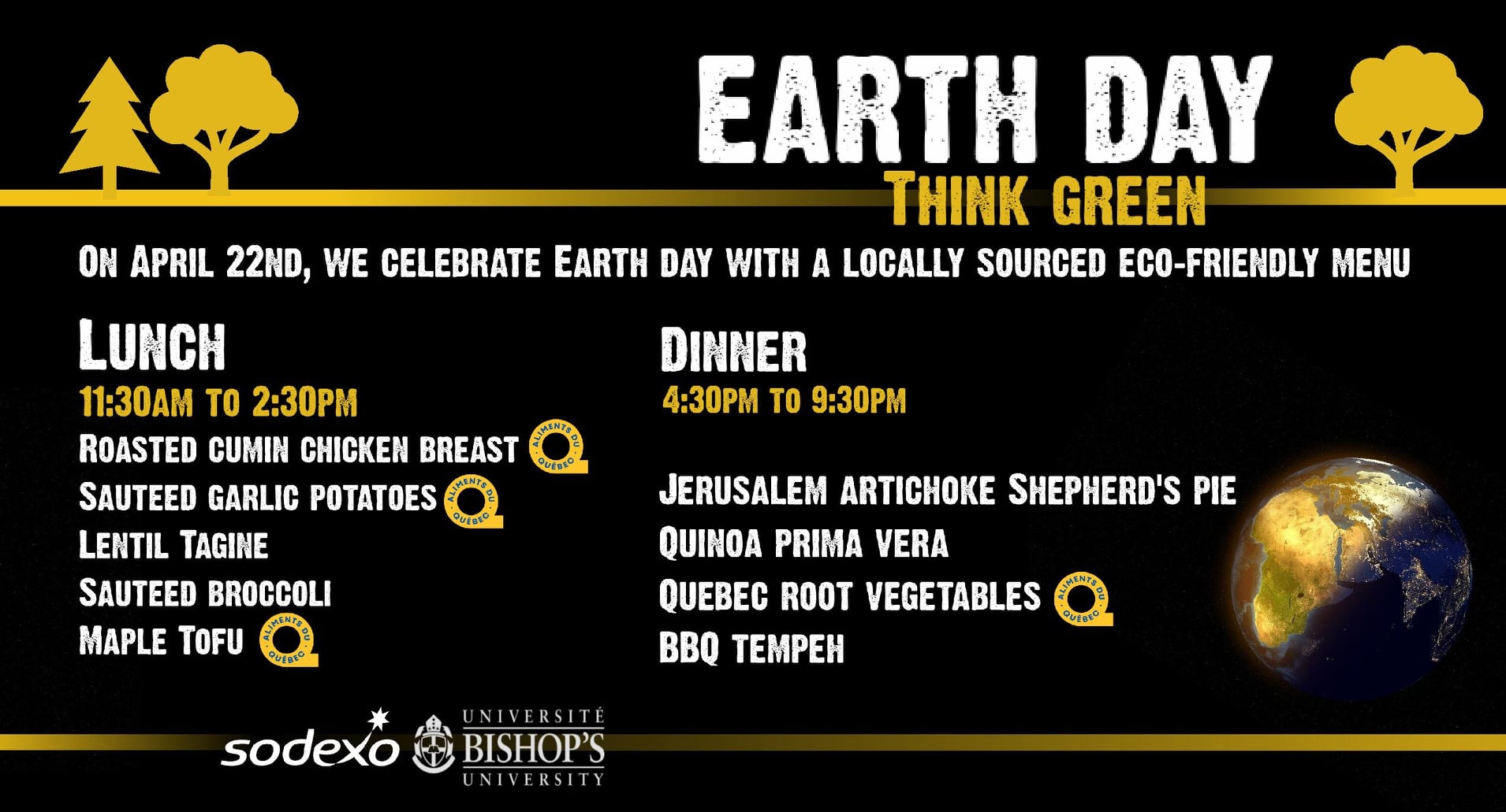 Dewhurst Dining Hall - Dewies Menu