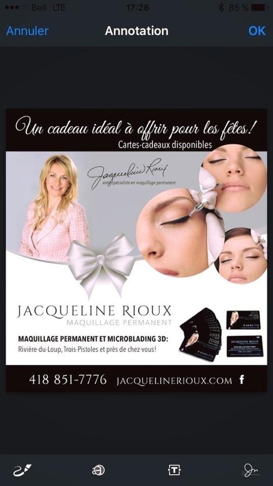 Maquillage Permanent Jacqueline Rioux 135 Rue Notre Dame O, Trois-Pistoles Quebec G0L 4K0