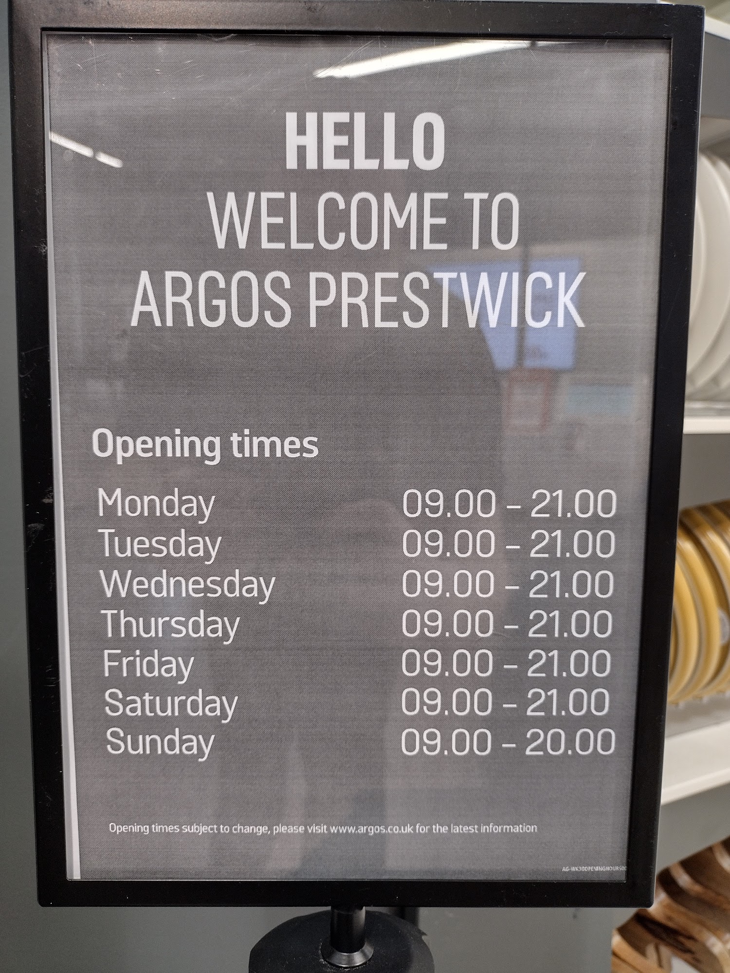 Argos Prestwick (Inside Sainsbury's)
