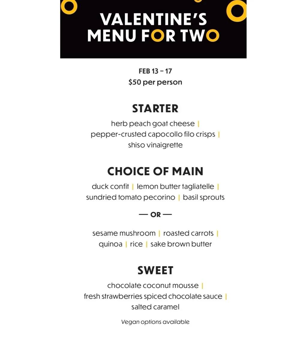 Bokeh on the Plaza Menu