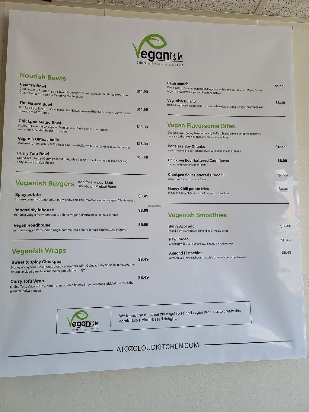 The Veganish Menu