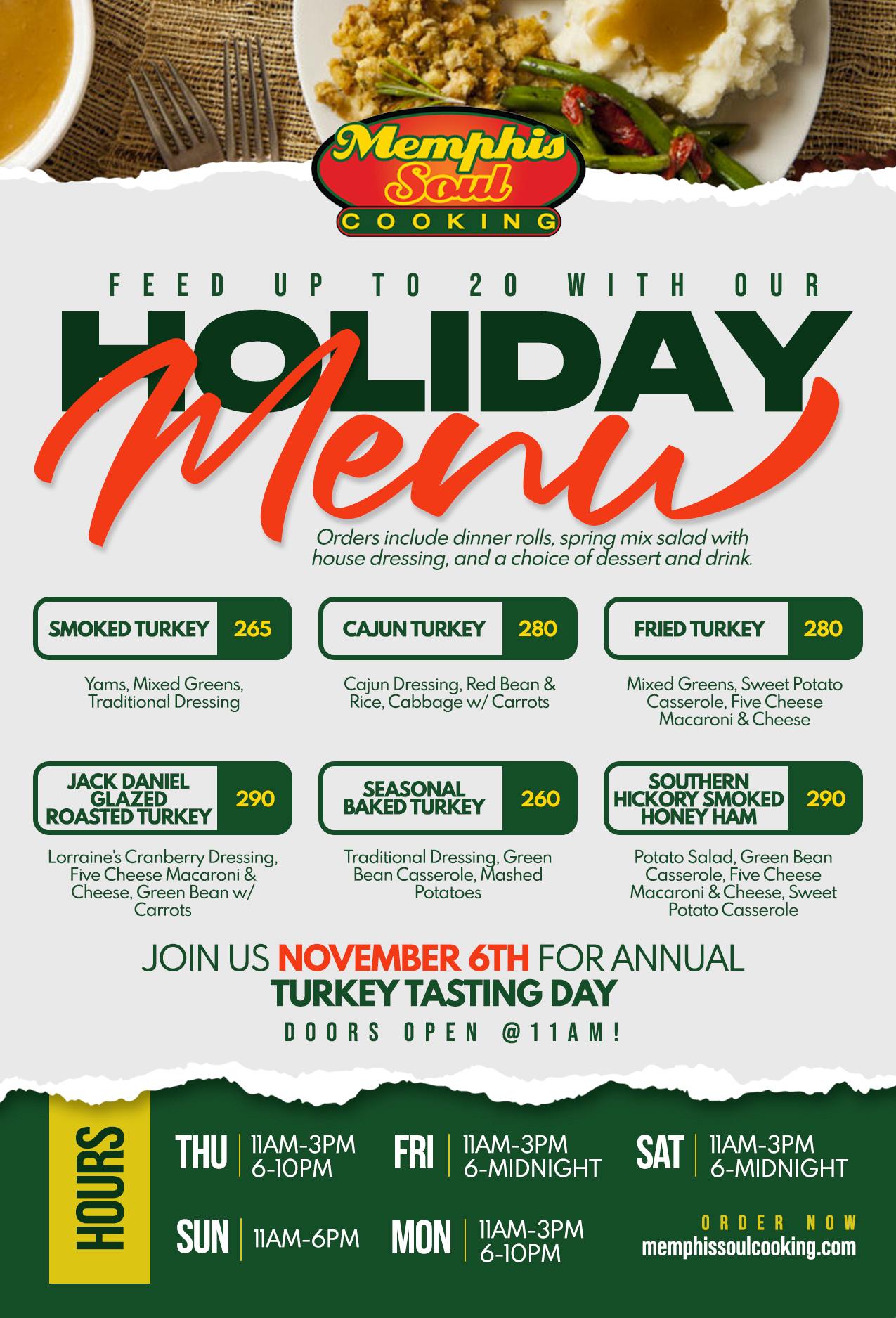 Soulfoods Express Menu