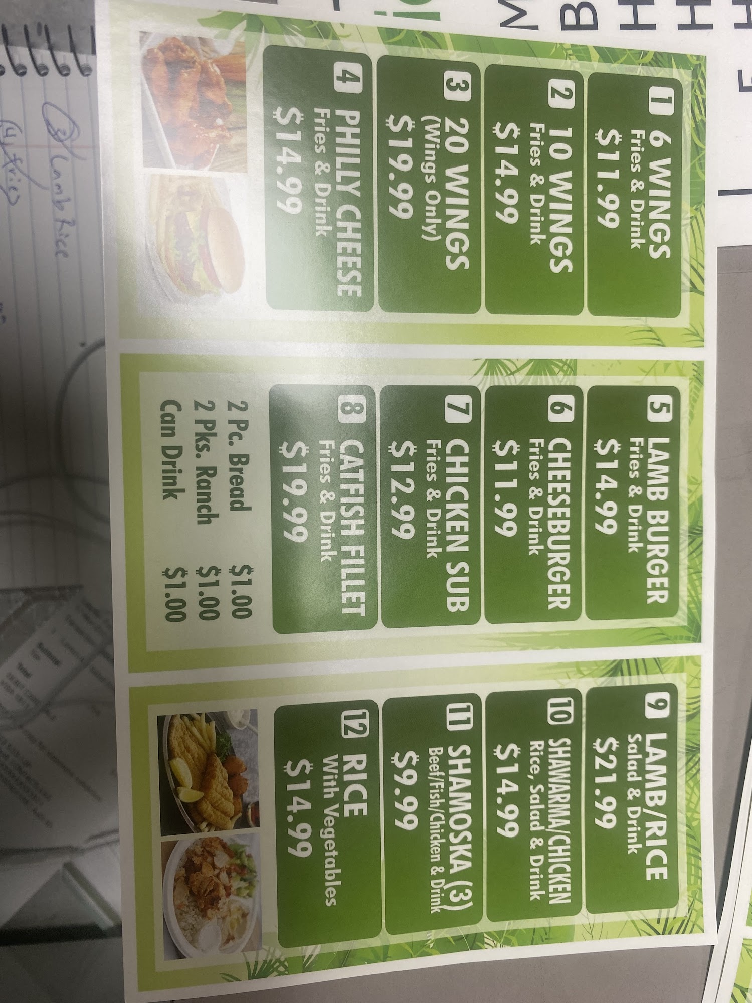 Mama’s Kitchen Menu