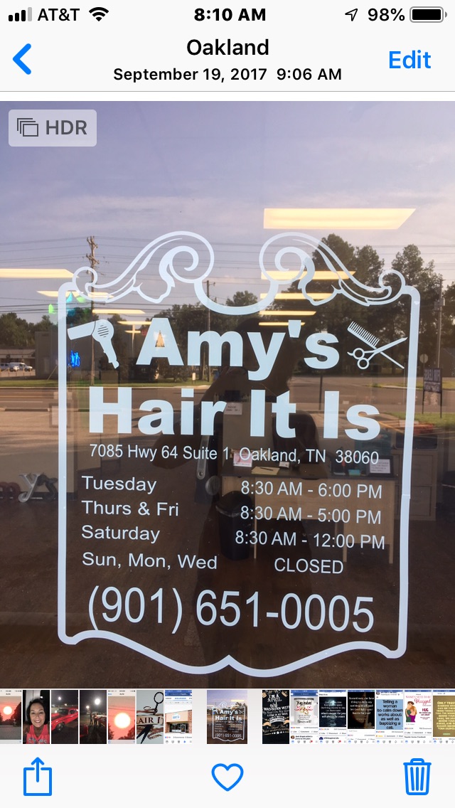 Amy's Hair It Is! 7085 US-64, Oakland Tennessee 38060